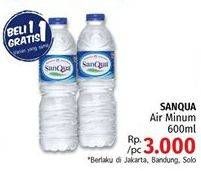 Promo Harga SANQUA Air Mineral 600 ml - LotteMart