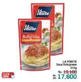 Promo Harga La Fonte Saus Pasta Bolognese 315 gr - LotteMart