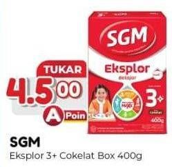 Promo Harga SGM Eksplor 3+ Susu Pertumbuhan Coklat 400 gr - Alfamart