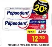 Promo Harga PEPSODENT Pasta Gigi Action 123 190 gr - Superindo