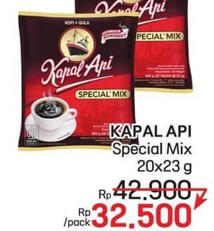 Promo Harga Kapal Api Kopi Bubuk Special Mix per 20 sachet 24 gr - LotteMart
