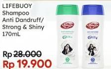 Promo Harga Lifebuoy Shampoo Anti Dandruff, Strong Shiny 170 ml - Indomaret