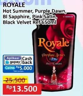 Promo Harga So Klin Royale Parfum Collection Hot Summer, Purple Dawn, Blue Sapphire, Pink Satin, Black Velvet 650 ml - Alfamart