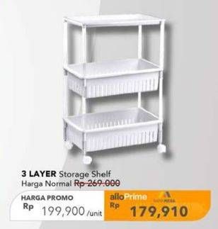 Promo Harga 3 Layer Storage Shelf  - Carrefour