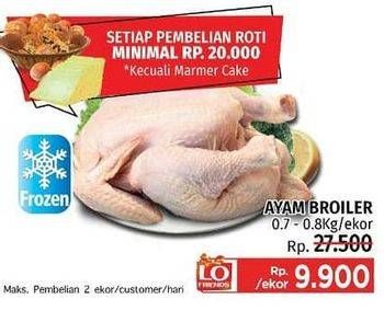 Promo Harga Ayam Broiler 800 gr - LotteMart