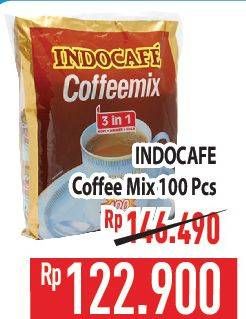 Promo Harga Indocafe Coffeemix 3in1 per 100 sachet 20 gr - Hypermart