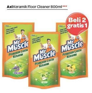 Promo Harga MR MUSCLE Keramik Floor Cleaner per 2 pouch 800 ml - Carrefour
