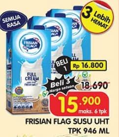 Promo Harga Frisian Flag Susu UHT Purefarm All Variants 946 ml - Superindo