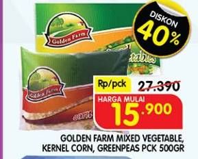 Promo Harga Golden Farm Mixed Vegetable/Corn Kernel/Greenpeas  - Superindo
