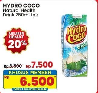 Promo Harga Hydro Coco Minuman Kelapa Original 250 ml - Indomaret