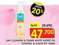 Promo Harga SAFI White Expert 2 in 1 Cleanser & Toner 150 ml - Superindo