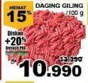 Promo Harga Daging Giling Sapi per 100 gr - Giant