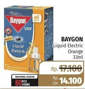 Promo Harga BAYGON Liquid Electric Orange Blossom 33 ml - Lotte Grosir