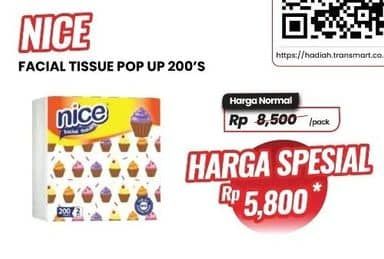 Promo Harga Nice Facial Tissue 200 sheet - Carrefour