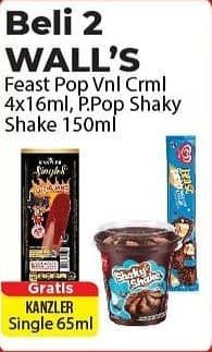 Promo Harga Walls Ice Cream Feast Pop/Walls Paddle Pop Shaky Shake   - Alfamart