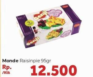 Promo Harga MONDE Genji Pie Raisins 95 gr - Carrefour