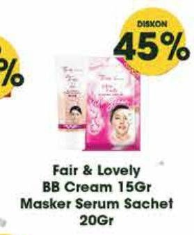 Promo Harga Fair & Lovely BB Cream + Masker Serum  - Hypermart