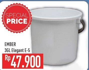 Promo Harga Ember 3 GL Gagang Plastik  - Hypermart