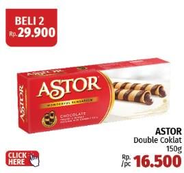 Promo Harga Astor Wafer Roll Chocolate 150 gr - LotteMart