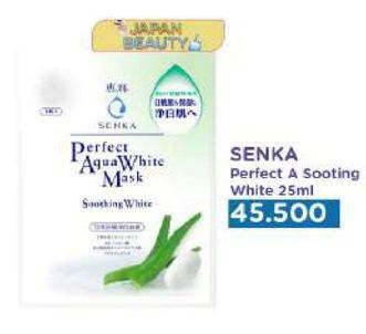 Promo Harga SENKA Perfect Aqua White Mask 25 ml - Watsons