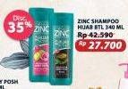 Promo Harga Zinc Shampoo Hijab Active 340 ml - Superindo