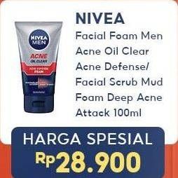 Promo Harga Nivea Men Facial Foam/Scrub  - Indomaret