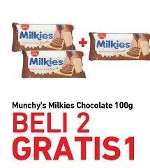 Promo Harga MUNCHYS Milkies Malkist Chocolate 100 gr - Carrefour