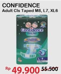 Promo Harga Confidence Adult Diapers Classic Night XL6, L7, M8 6 pcs - Alfamart