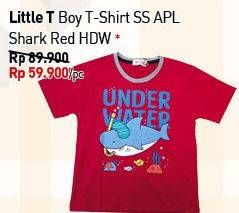 Promo Harga LITTLE-T Boy TShirt SS APL Shark Red HDW  - Carrefour