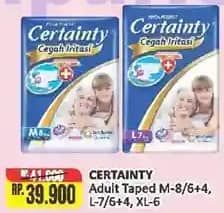 Promo Harga Certainty Adult Diapers M8, M10, L7, L10, XL6 6 pcs - Alfamart