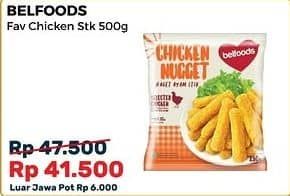Promo Harga Belfoods Nugget Chicken Nugget Stick 500 gr - Alfamart
