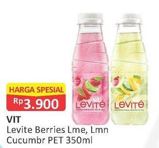 Promo Harga VIT LEVITE Minuman Sari Buah Berries Lime, Lemon Cucumber 350 ml - Alfamart