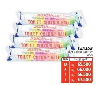 Promo Harga SWALLOW Naphthalene Toilet Colour Ball S-109 5 pcs - Lotte Grosir