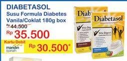 Promo Harga DIABETASOL Special Nutrition for Diabetic Cappuccino, Vanilla 180 gr - Indomaret