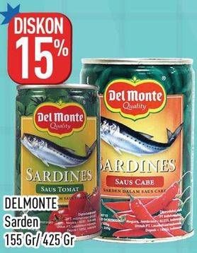 Promo Harga Del Monte Sardines Saus Cabe, Saus Tomat 155 gr - Hypermart