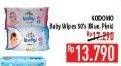 Promo Harga KODOMO Baby Wipes Classic Blue, Rice Milk Pink 50 pcs - Hypermart