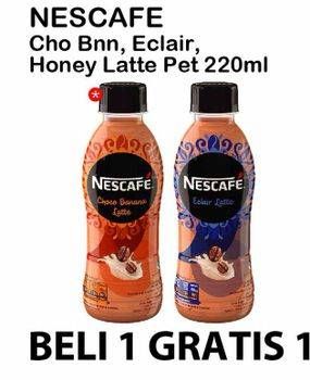 Promo Harga NESCAFE Ready to Drink Choco Banana Latte, Eclair Latte, Honey Latte 220 ml - Alfamart