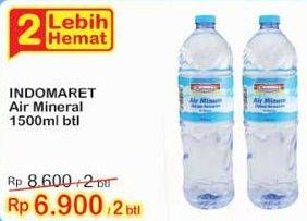 Promo Harga INDOMARET Air Mineral per 2 botol 1500 ml - Indomaret