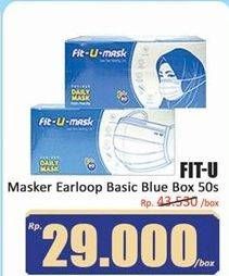 Promo Harga Fit-u-mask Masker Earloop 50 pcs - Hari Hari