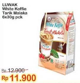 Promo Harga Luwak White Koffie per 6 sachet 30 gr - Indomaret