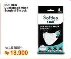 Promo Harga Softies Masker Surgical Duckshape 5 pcs - Indomaret