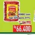 Promo Harga KIMBO Sosis Sapi Serbaguna 24 pcs - Hypermart