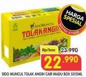 Promo Harga Sido Muncul Jamu Tolak Angin Cair + Madu per 5 sachet 15 ml - Superindo