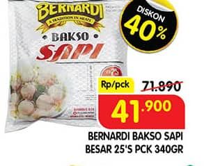 Promo Harga Bernardi Bakso Sapi Besar 25 pcs - Superindo