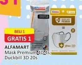 Promo Harga ALFAMART Masker Premium 4D, Duckbill 3D 20 pcs - Alfamart