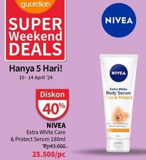 Promo Harga Nivea Body Serum Extra White Care Protect 180 ml - Guardian
