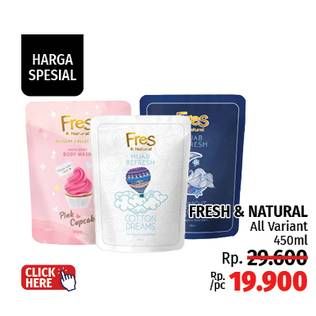 Promo Harga Fres & Natural Body Wash  - LotteMart