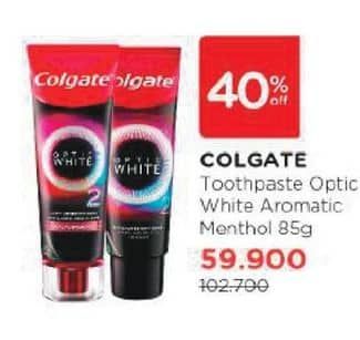 Promo Harga Colgate Toothpaste Optic White 85 gr - Watsons
