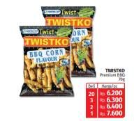 Promo Harga Twistko Snack Jagung Bakar Premium BBQ 70 gr - Lotte Grosir