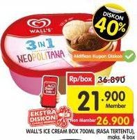 Promo Harga WALLS Ice Cream Neopolitana 700 ml - Superindo